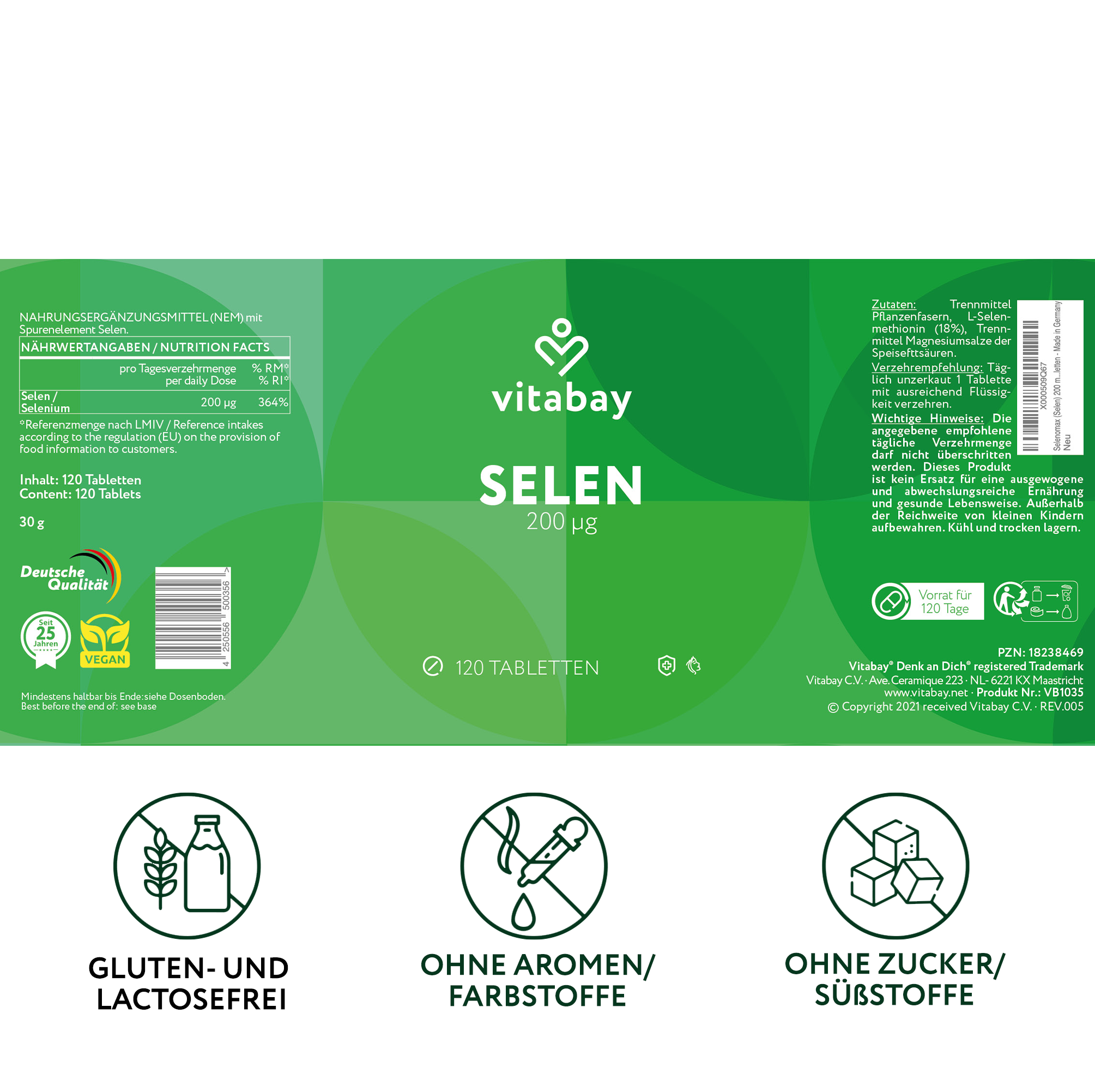 Selen 200 mcg - Vegane Tabletten