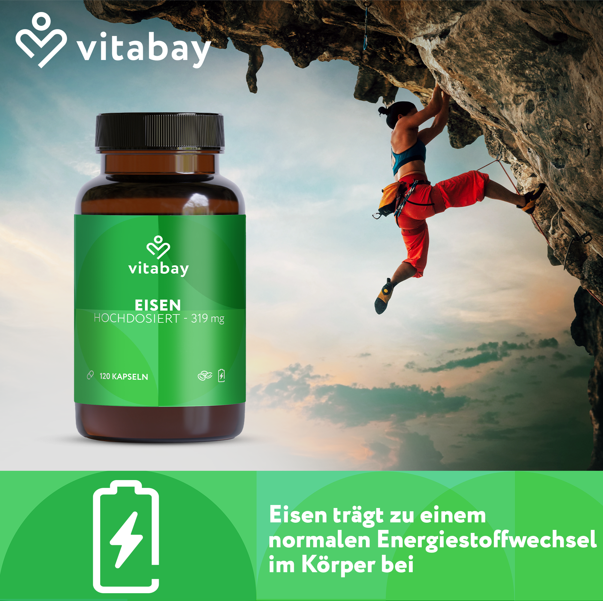 Eisen (Eisenbisglycinat) - 319 mg - 120 vegane Kapseln