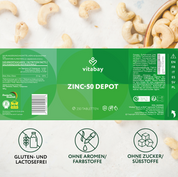 Zinc-50 Depot - Vegane Tabletten