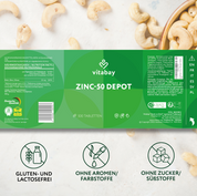 Zinc-50 Depot - Vegane Tabletten