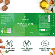 Vitamin E 600 IE Depot - Vegane Softgels