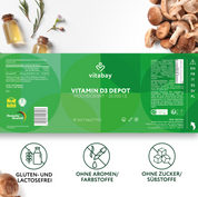 Vitamin D3 Depot 20.000 I.E. - Vegane Tabletten