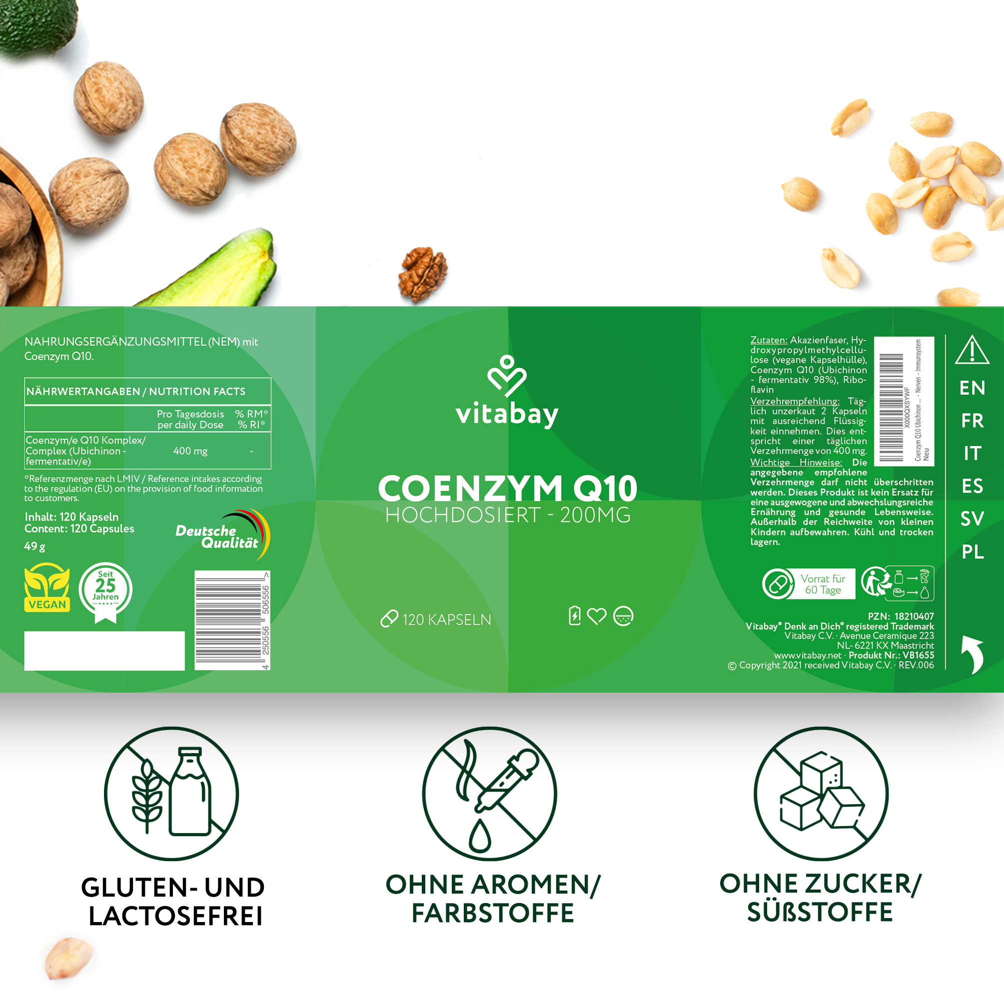 Coenzym Q10 Depot Komplex 200 mg - 120 vegane Kapseln