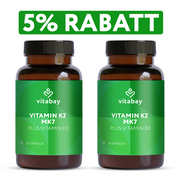 Vitamin K2 MK7 + Vitamin D3 - 60 Kapseln