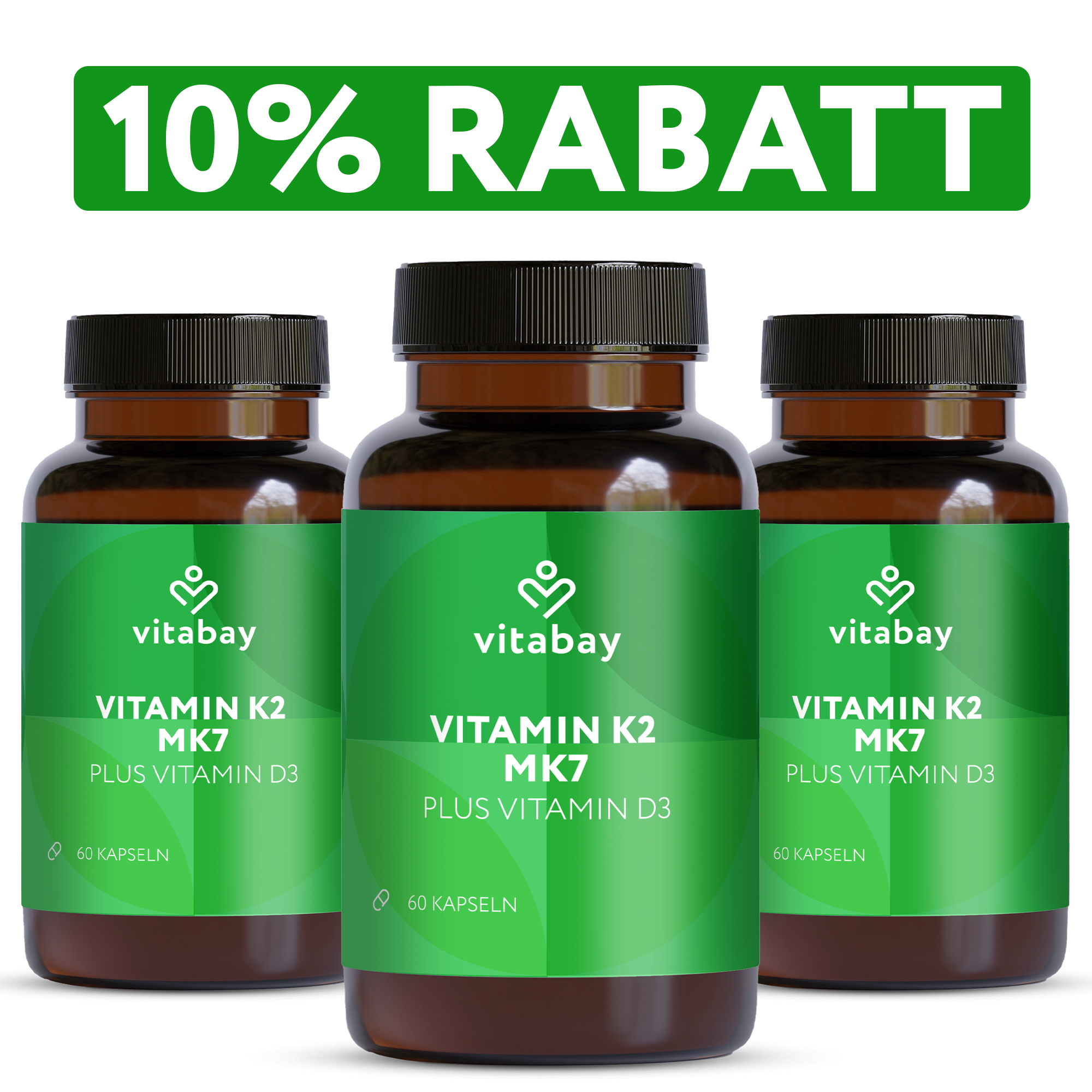 Vitamin K2 MK7 + Vitamin D3 - 60 Kapseln