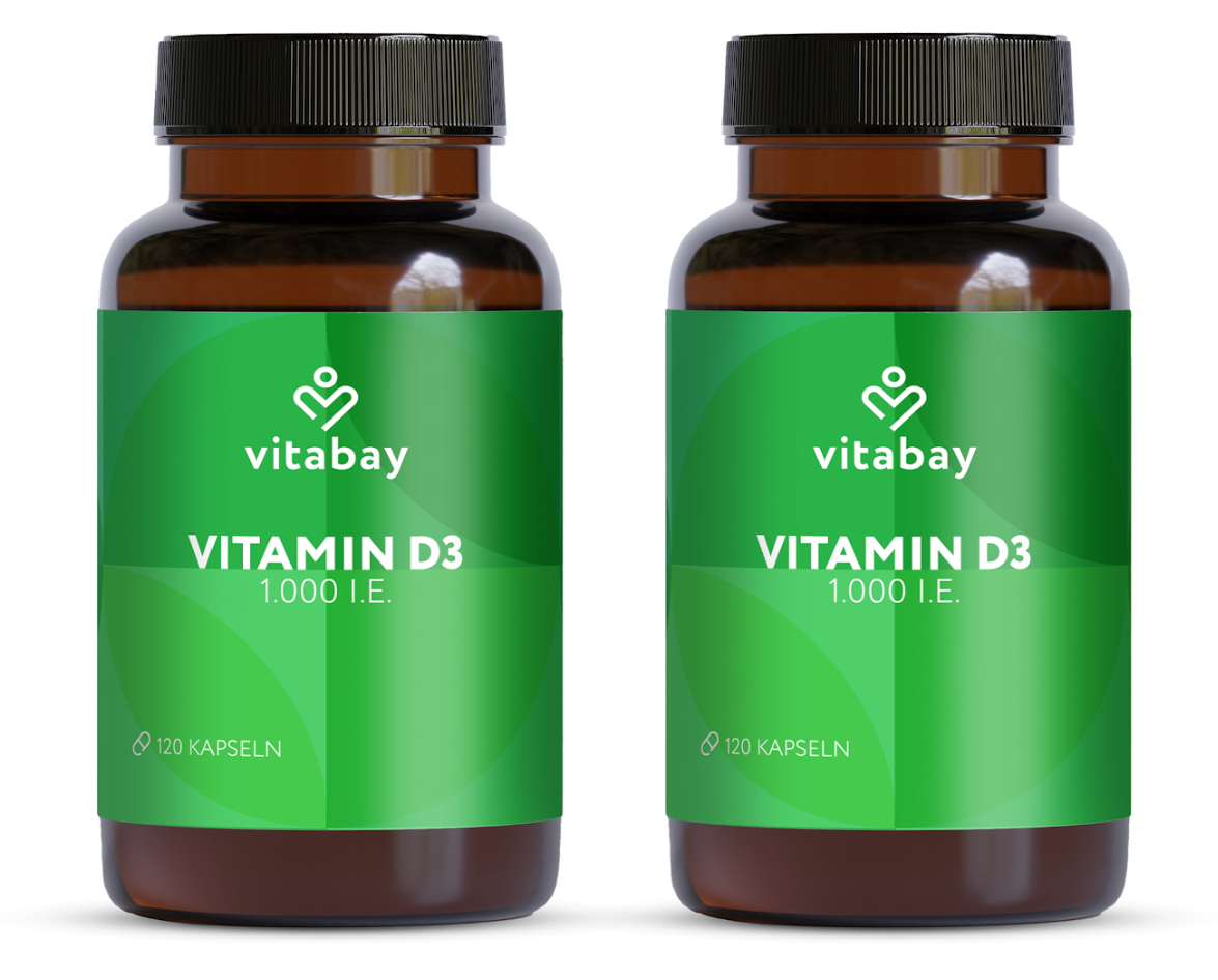 Vitamin D3 1000 I.E. - Vegane Kapseln