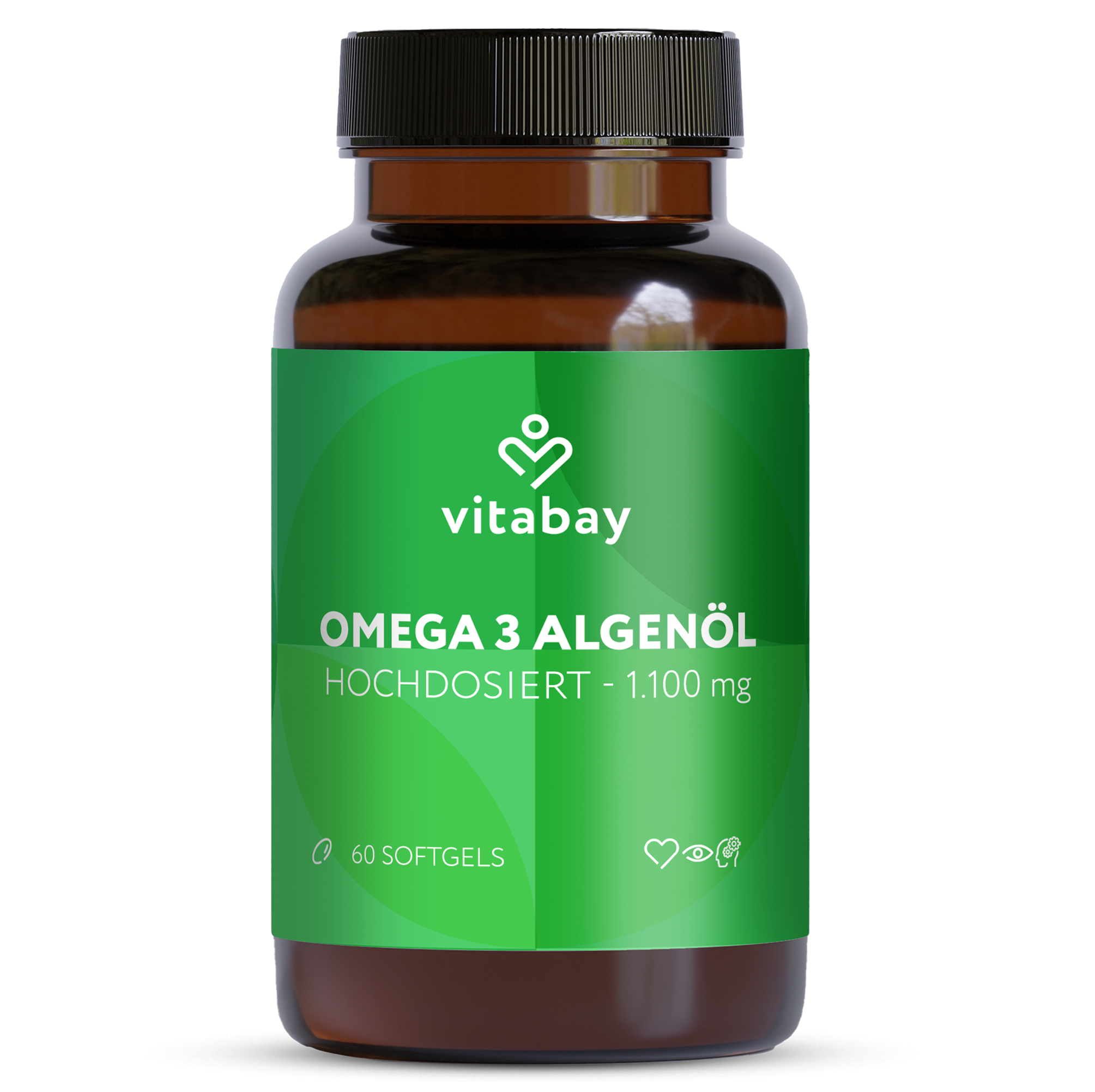 Omega 3 Softgels mit 300mg DHA Algenöl Vegan 60 Softgels