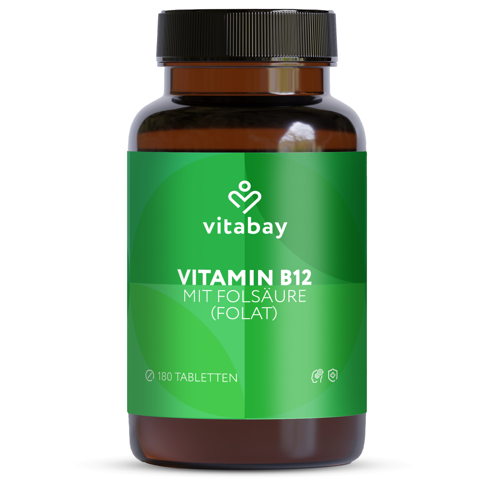 Vitamin B12 500 µg + Folat – Hochdosierte Energie für Ihren Körper (180 vegane Lutschtabletten) (Copy)