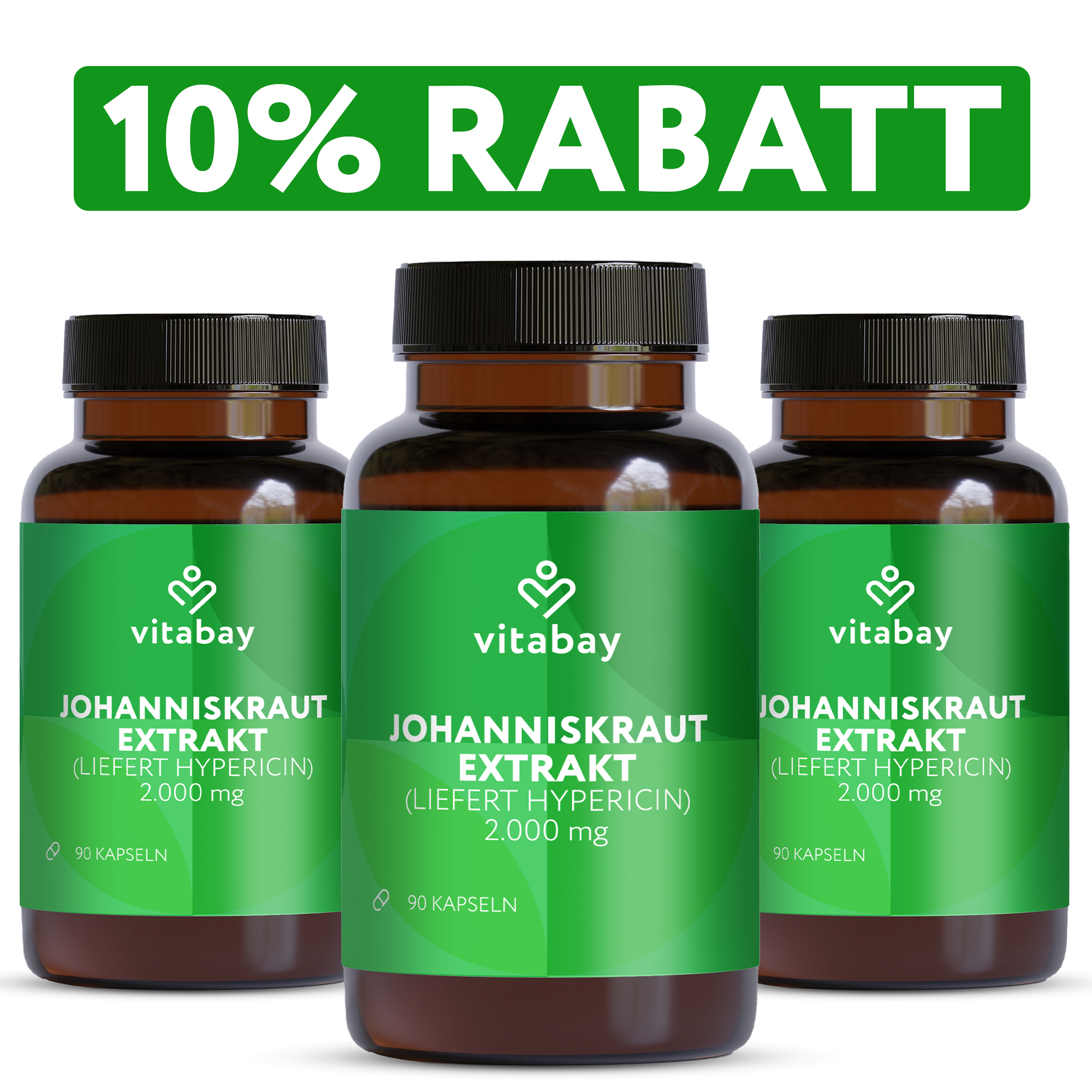 Johanniskraut Extrakt 2000 mg - 90 vegane Kapseln