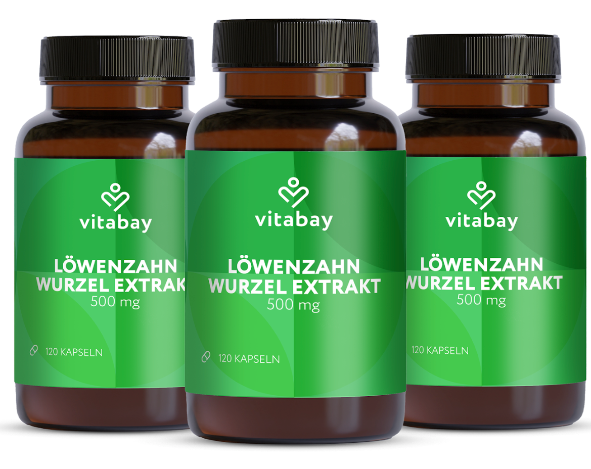 Löwenzahn Wurzel Extrakt 500 mg - 120 vegane Kapseln