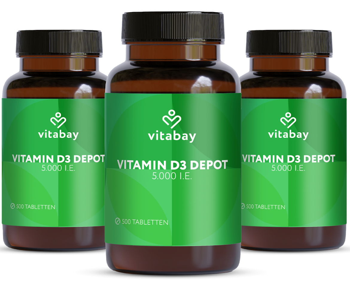 Vitamin D3 Depot 5.000 I.E. - Vegane Tabletten