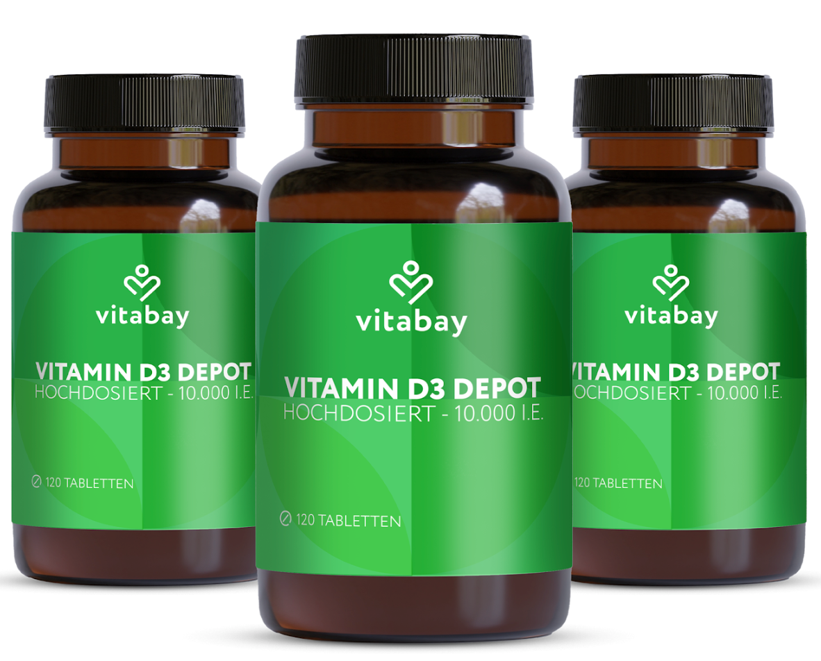 Vitamin D3 Depot 10.000 I.E. - Vegane Tabletten