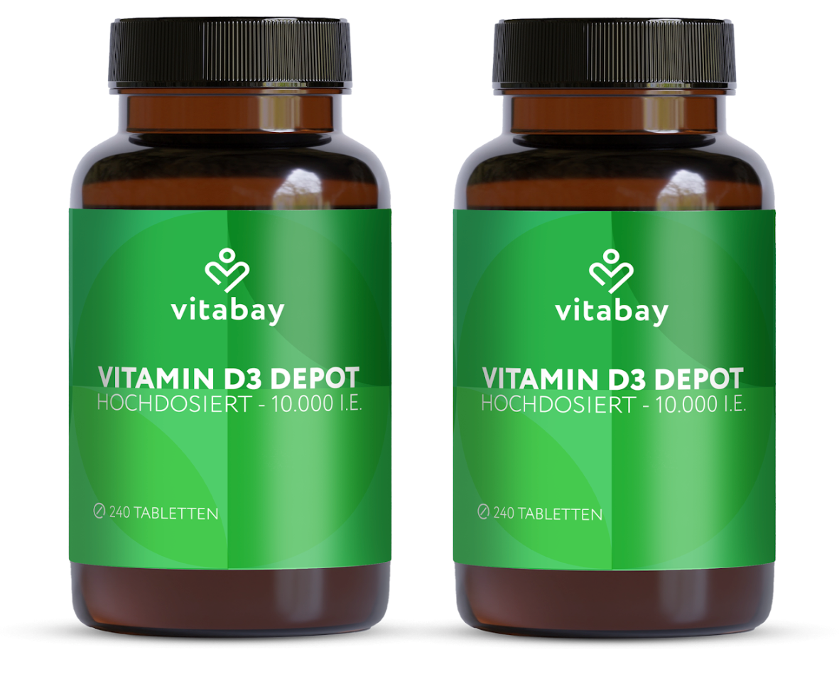 Vitamin D3 Depot 10.000 I.E. - Vegane Tabletten