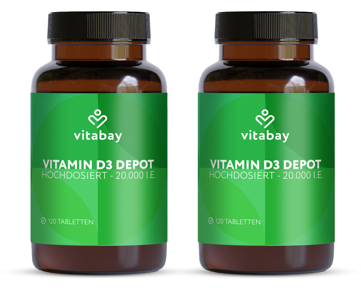 Vitamin D3 Depot 20.000 I.E. - Vegane Tabletten