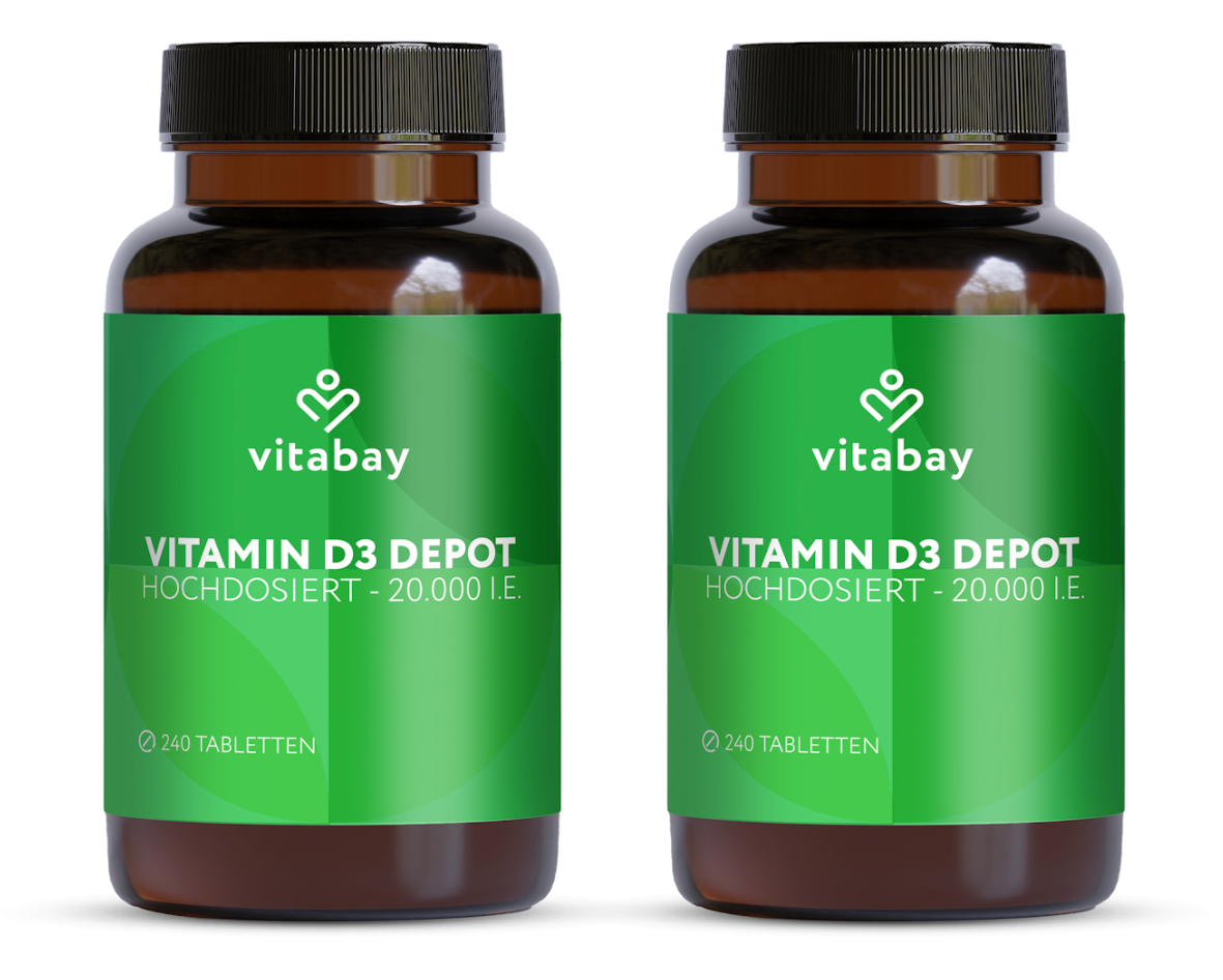 Vitamin D3 Depot 20.000 I.E. - Vegane Tabletten