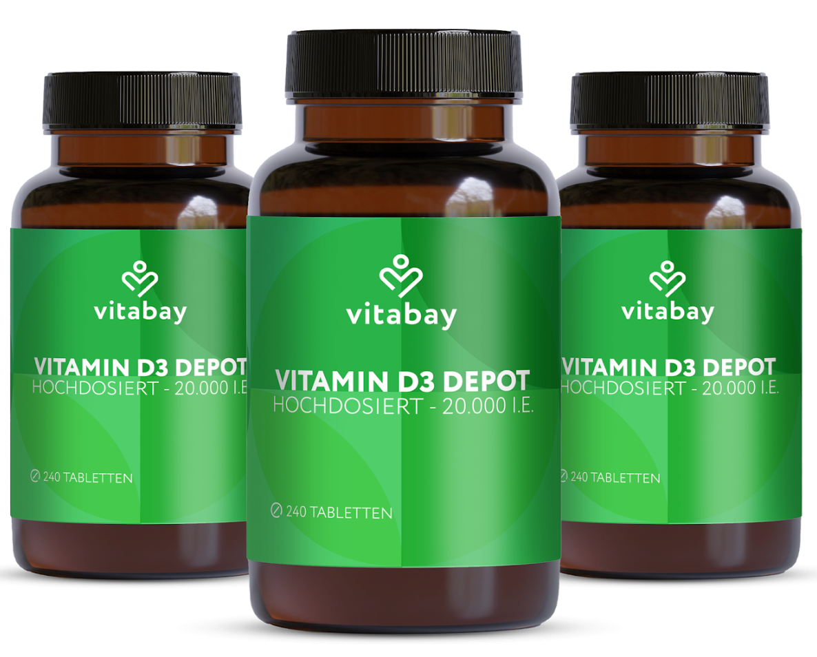 Vitamin D3 Depot 20.000 I.E. - Vegane Tabletten