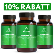 Vitamin K2 MK-7 200 µg - Vegane Tabletten