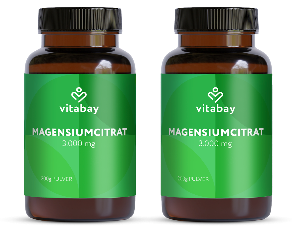 Magnesiumcitrat - 200 g veganes Pulver