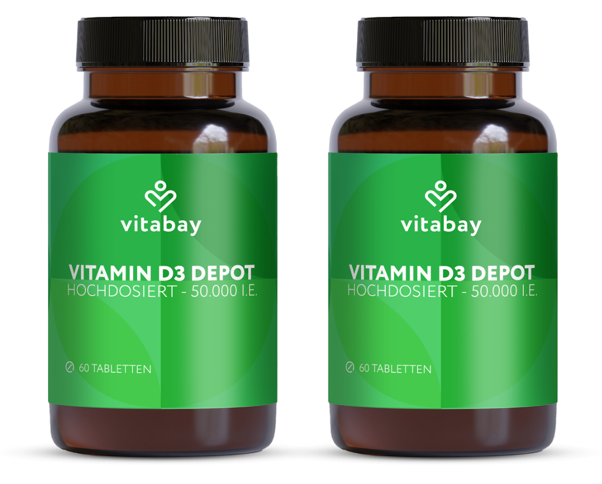 Vitamin D3 Depot 50.000 I.E. - Vegane Tabletten