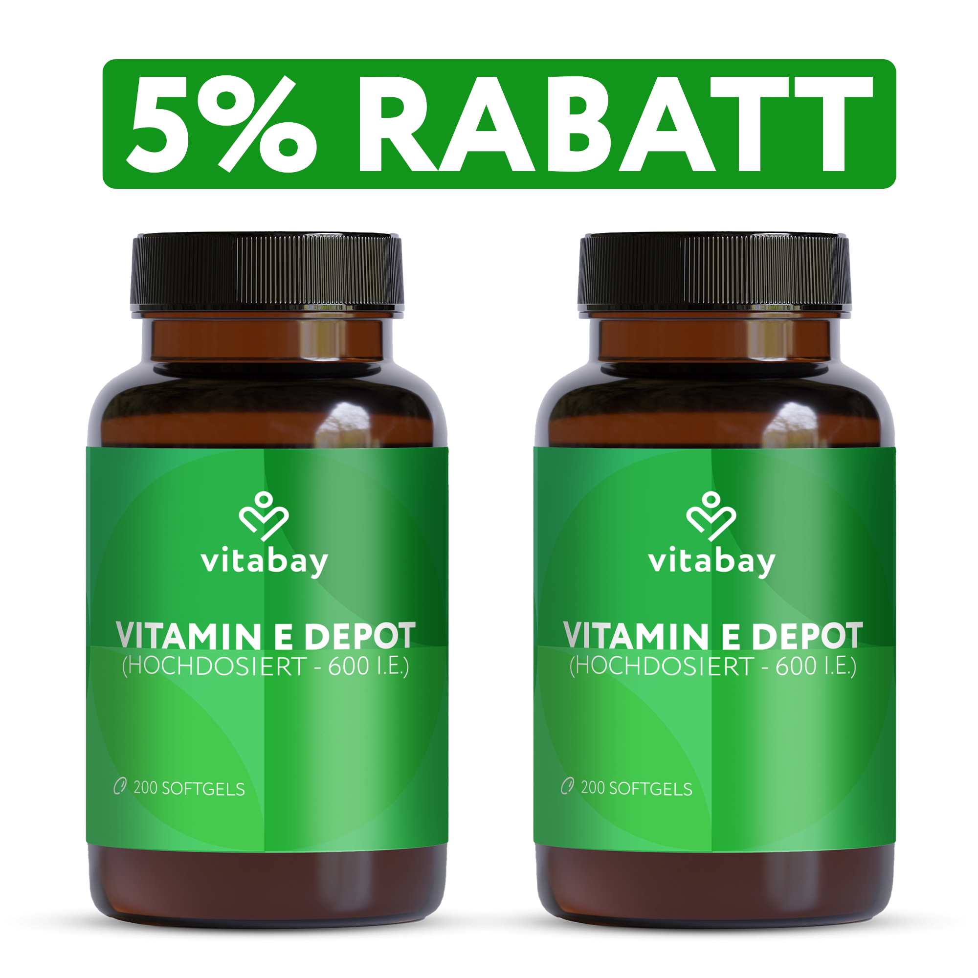 Vitamin E 600 IE Depot - Vegane Softgels