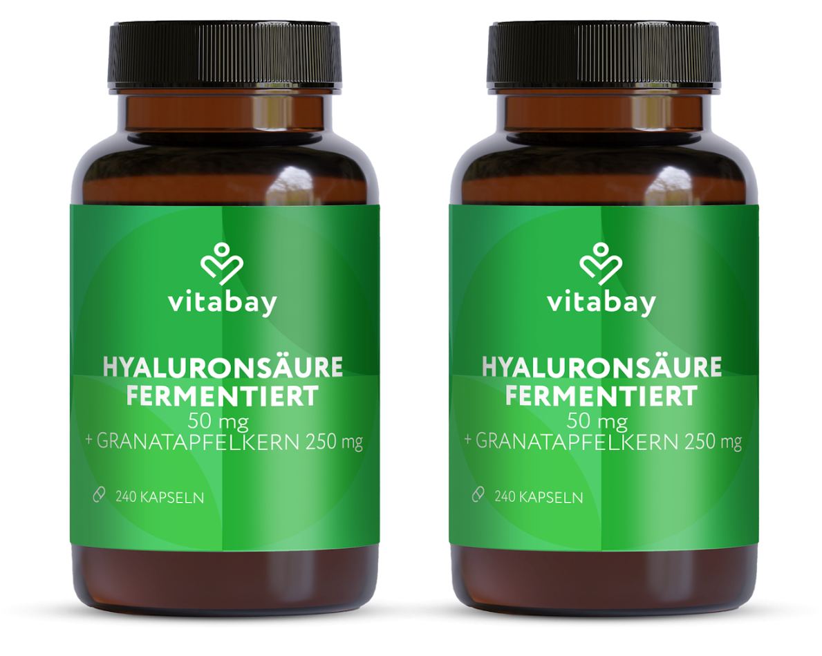 Hyaluronsäure fermentiert mit Granatapfelkern 250 mg - 240 Kapseln