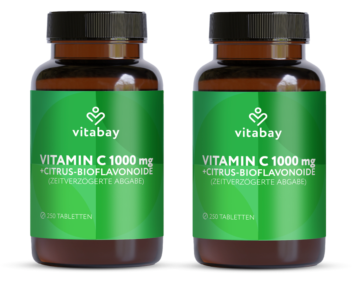 Vitamin C 1000 mg + Bioflavonoide (Time Released ) - Vegane Tabletten