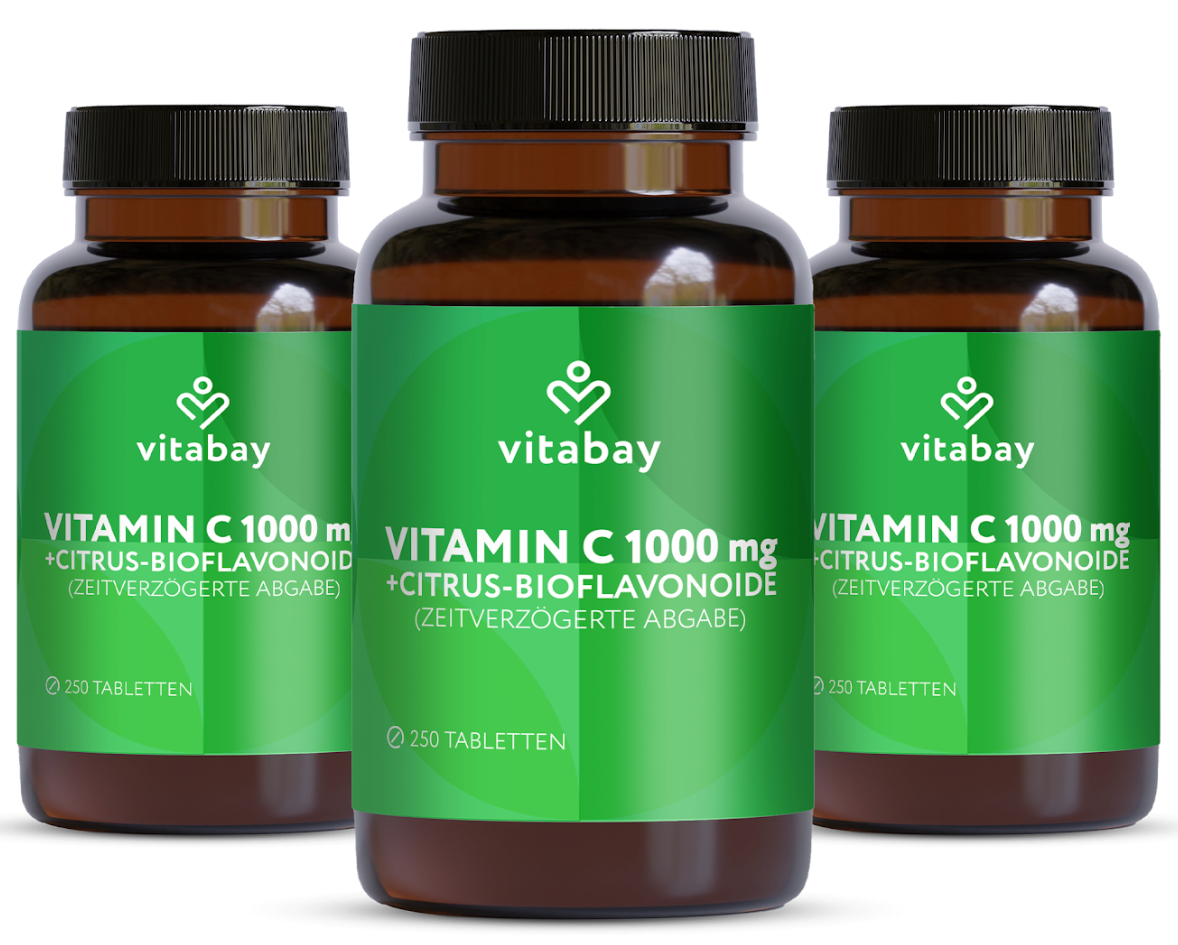 Vitamin C 1000 mg + Bioflavonoide (Time Released ) - Vegane Tabletten