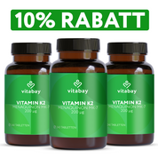 Vitamin K2 MK-7 200 µg - Vegane Tabletten