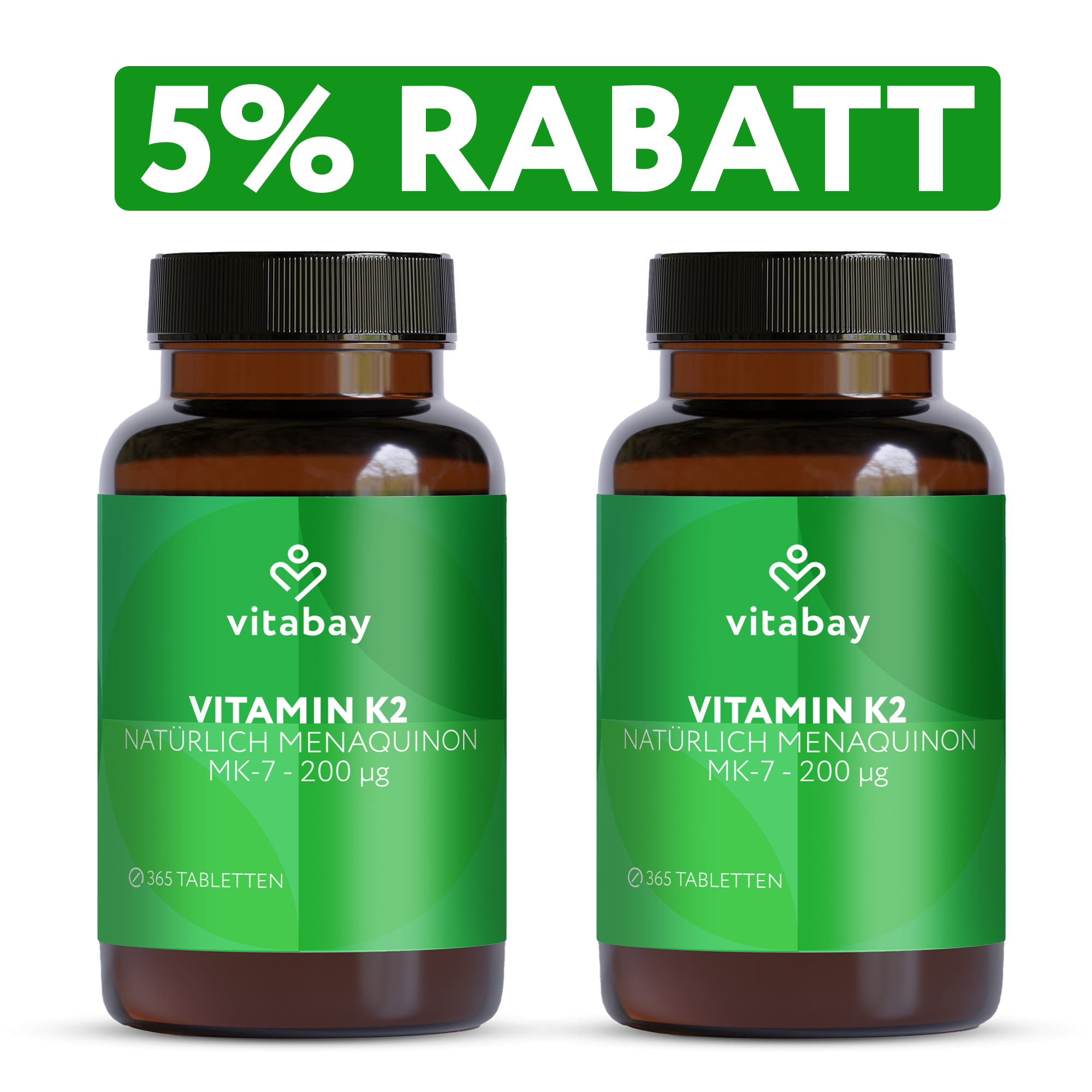 Vitamin K2 MK-7 200 µg - Vegane Tabletten