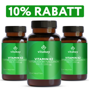 Vitamin K2 MK-7 200 µg - Vegane Tabletten