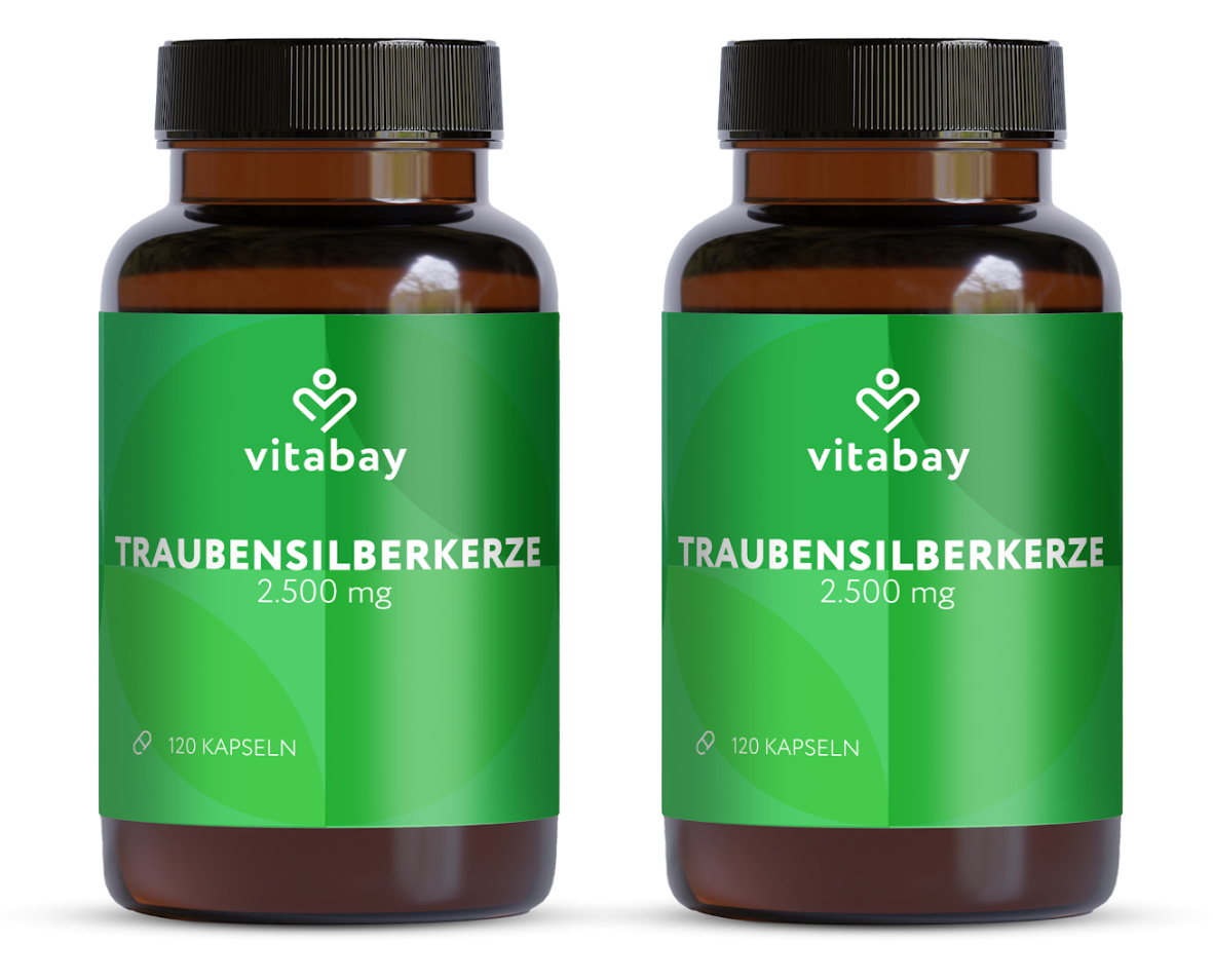 Traubensilberkerze Extrakt 2500 mg - 120 vegane Kapseln