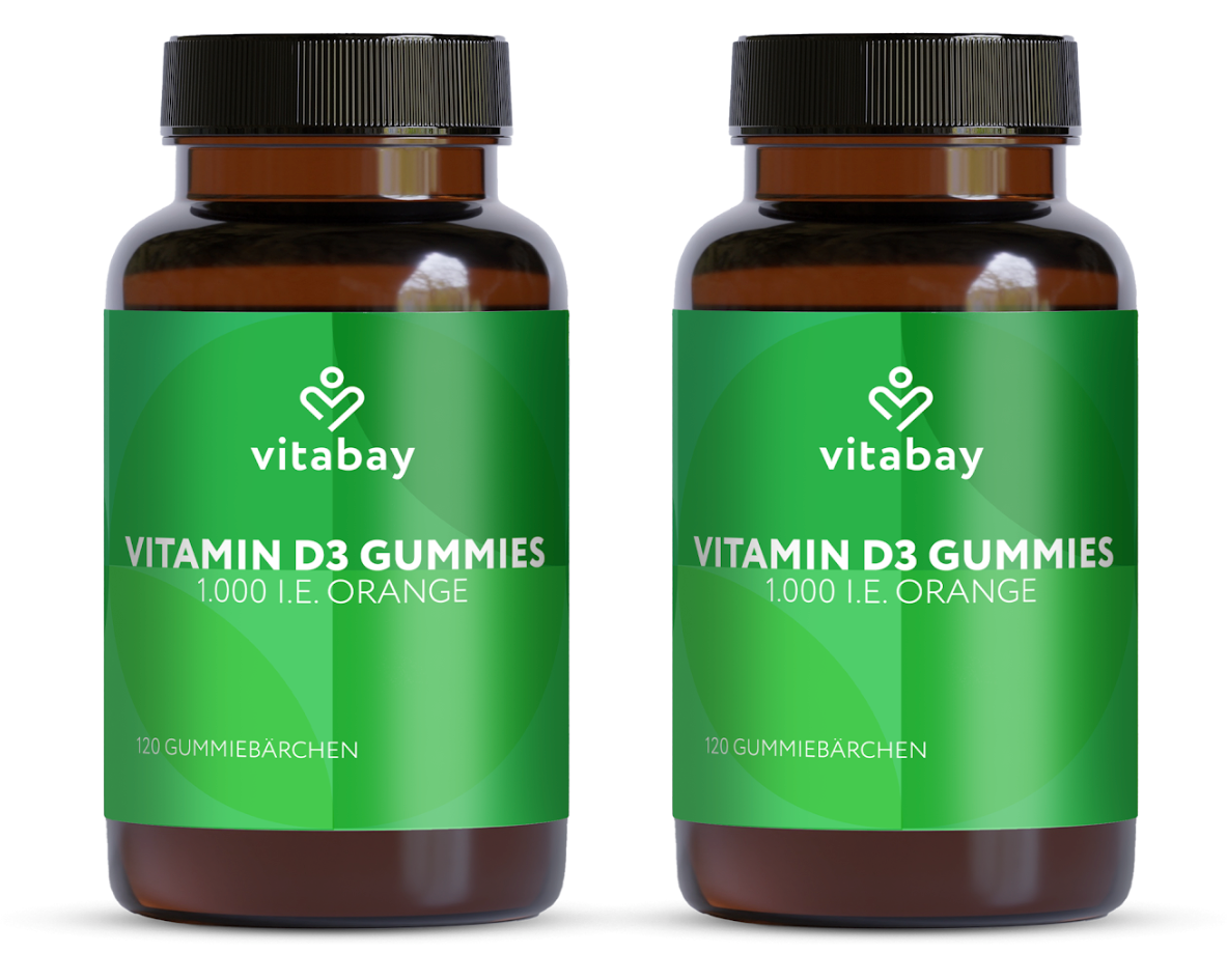 Vitamin D3 1000 IE/IU - 120 vegane Gummibärchen