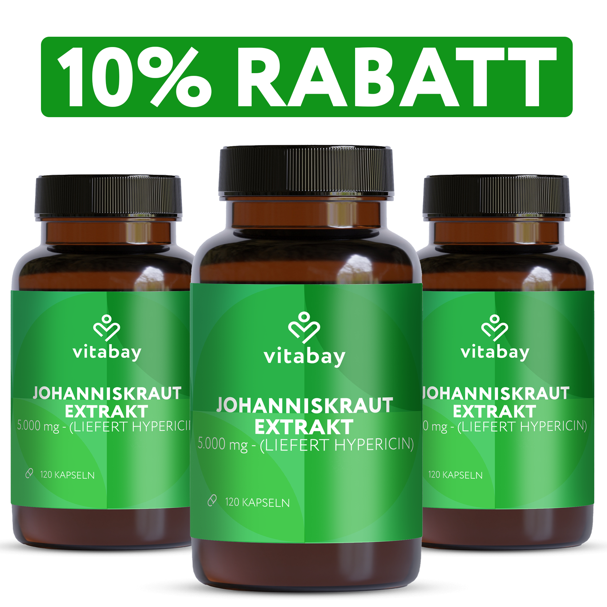 Johanniskraut Extrakt 5000 mg - 120 vegane Kapseln