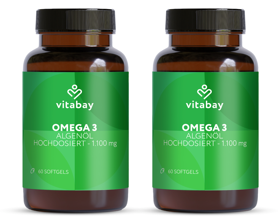 Omega 3 Softgels mit 300mg DHA Algenöl Vegan 60 Softgels