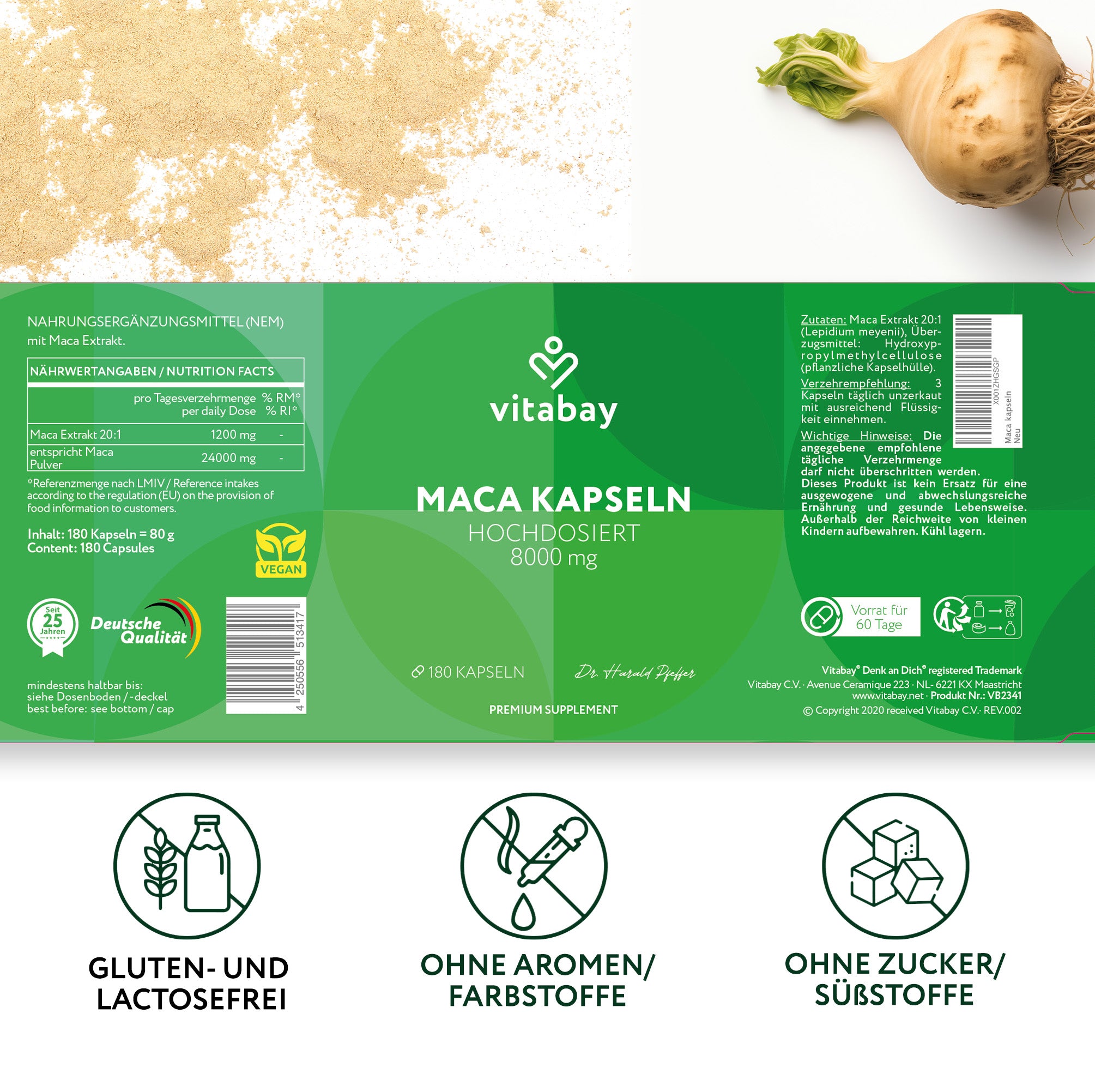 MACA 8.000mg - 180 Kapseln