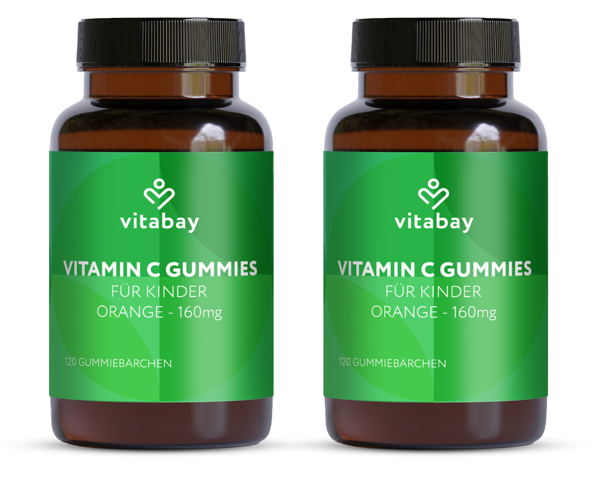 Vitamin C 160 mg - 120 Vegane Gummibärchen für Kinder