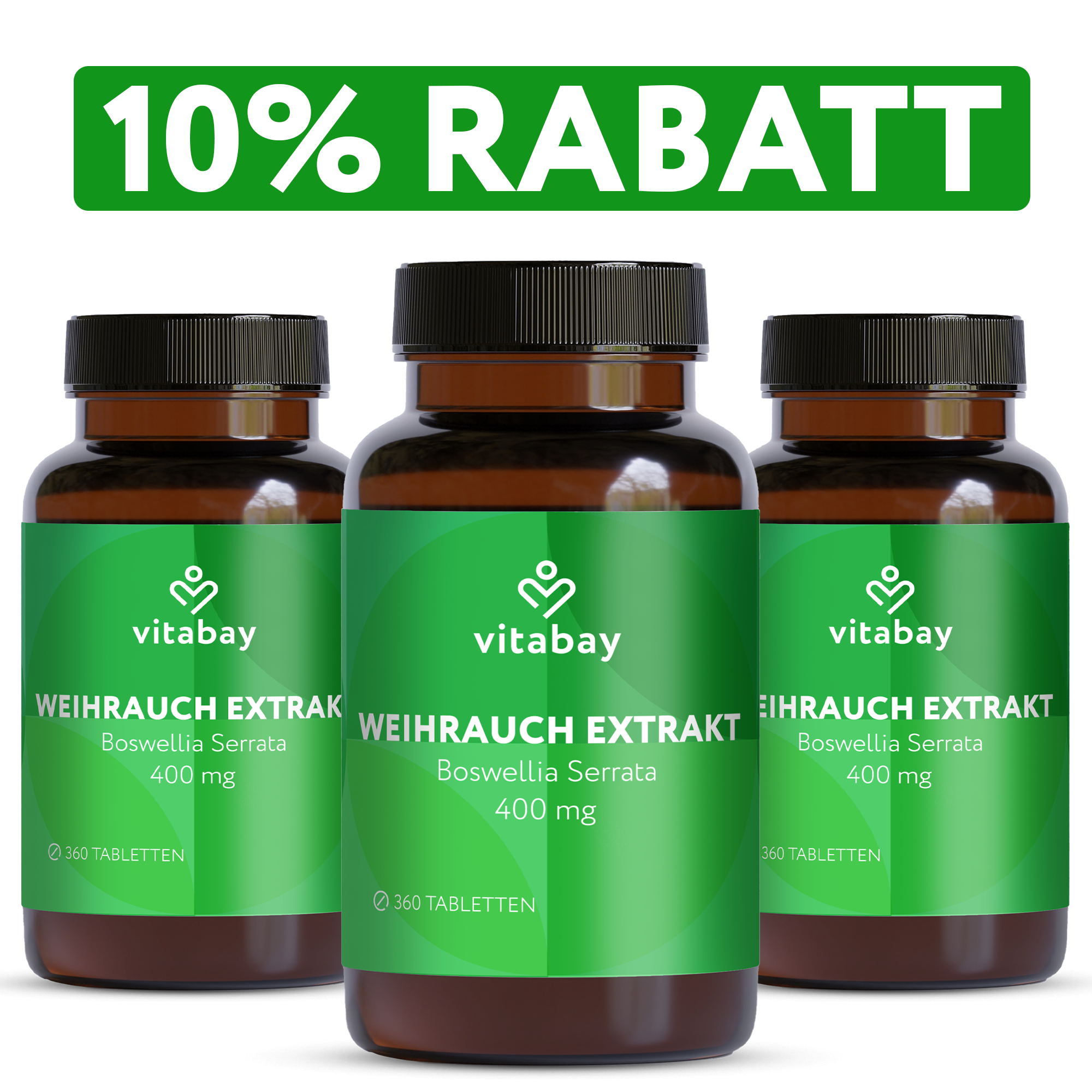 Boswellia Weihrauch Extrakt - 400 mg - Vegane Tabletten