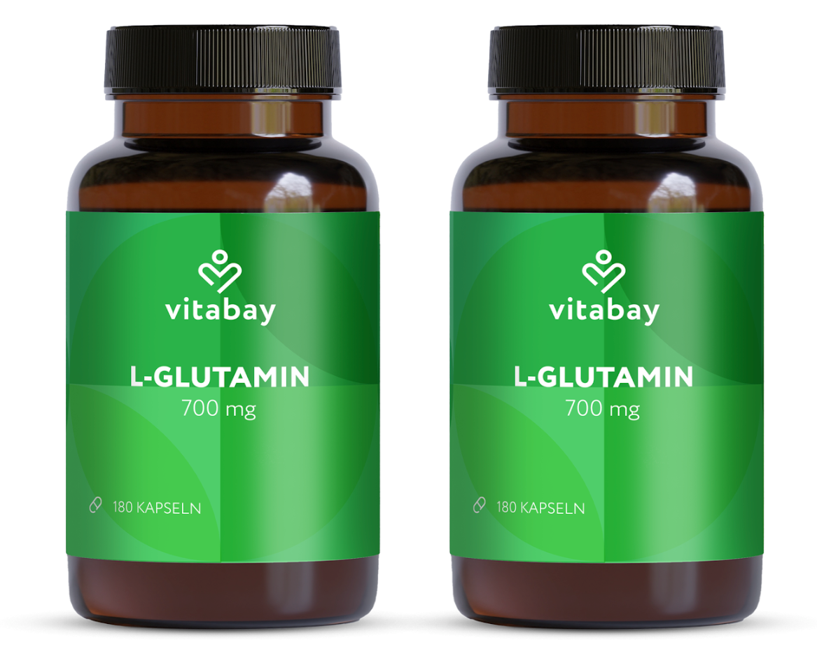 L-Glutamin 700 mg - 180 vegane Kapseln